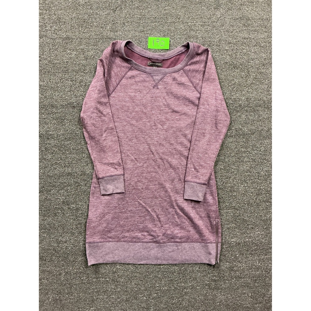Banana Republic Purple Heathered Side Zip Sweatshirt Dress Petite Medium